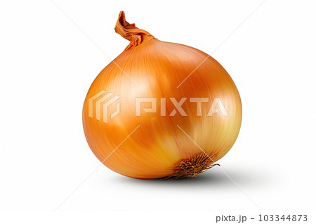 Onion showcased on a Clean White Background. created with Generative AI Onion showcased on a Clean White Background. created with Generative AI 103344873