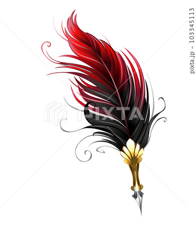 Red feather pen 103345113
