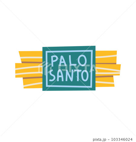 Palo santo holy wood tree, sticks bundle, cartoon style. Concept of smudging, relaxation and aromatherapy. Trendy modern vector illustration Palo santo holy wood tree, sticks bundle, cartoon style. Concept of smudging, relaxation and aromatherapy. Trendy modern vector illustration 103346024