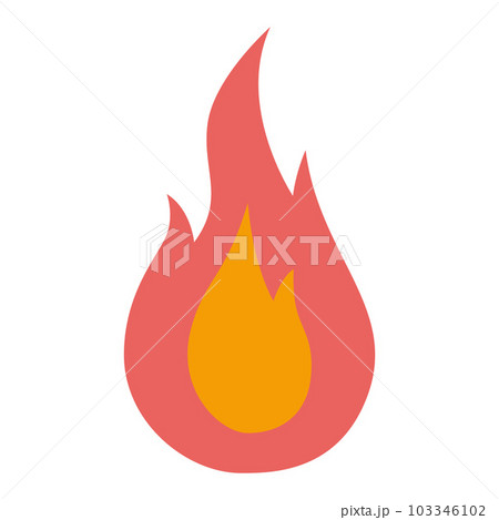 Wisp symbol, fire and flame, cartoon style. Trendy modern vector illustration isolated on white background, hand drawn, flat 103346102