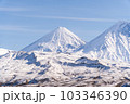 Volcanoes in Kamchatka: Klyuchevskoy (4835) and Kamen (4585) 103346390
