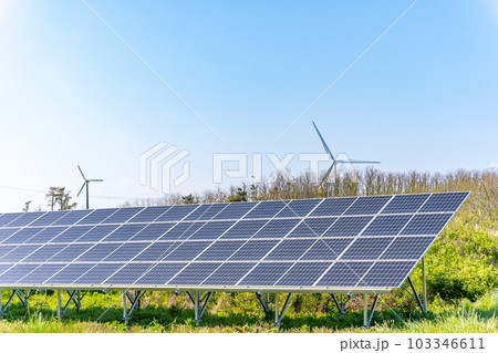 太陽光発電　ソーラーパネル　風力発電 103346611