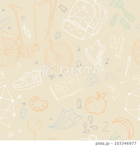 seamless pattern on school theme. 103346977