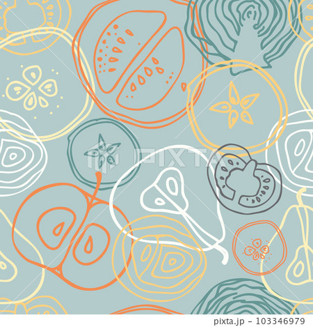 Seamless vector background with fruits. Seamless vector background with fruits. 103346979
