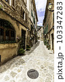 Street in the old town of Mallorca, Alcudia 103347283