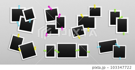 Images collage template with photo frames 103347722