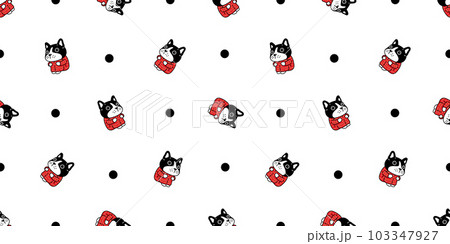 dog seamless pattern french bulldog pyjamas vector pet footprint paw puppy cartoon polka dot gift wrapping paper tile background repeat wallpaper doodle scarf isolated illustration design dog seamless pattern french bulldog pyjamas vector pet footprint paw puppy cartoon polka dot gift wrapping paper tile background repeat wallpaper doodle scarf isolated illustration design 103347927