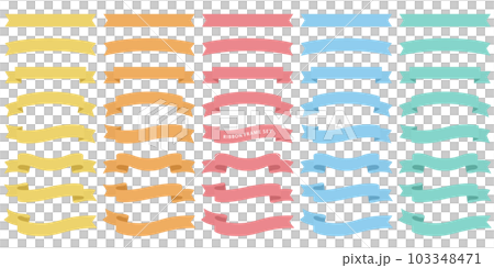 Set of simple ribbon frames Set of simple ribbon frames 103348471