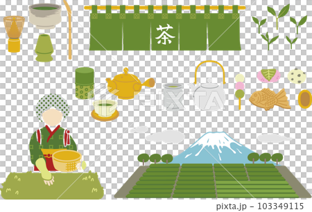 お茶のイラストセット 103349115