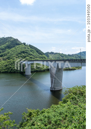 湖畔の新緑・初夏イメージ(奥津湖周辺) 湖畔の新緑・初夏イメージ(奥津湖周辺) 103349500