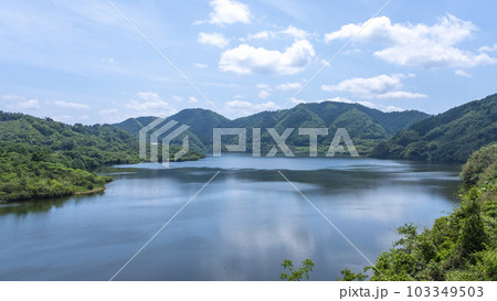 湖畔の新緑・初夏イメージ(奥津湖周辺) 湖畔の新緑・初夏イメージ(奥津湖周辺) 103349503