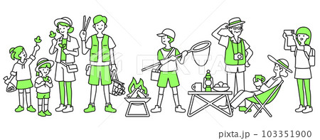 3世代家族サマーキャンプ、山 103351900