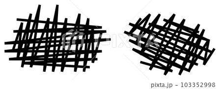 ペンで線を描いて塗りつぶしたイラスト ペンで線を描いて塗りつぶしたイラスト 103352998