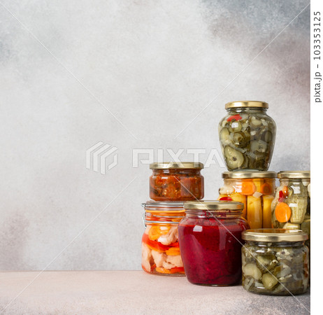 Pickled or fermented vegetables Pickled or fermented vegetables 103353125