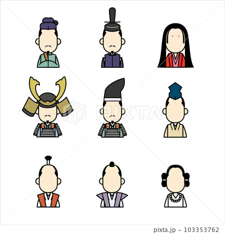 日本史人物アイコン(カラー) 日本史人物アイコン(カラー) 103353762