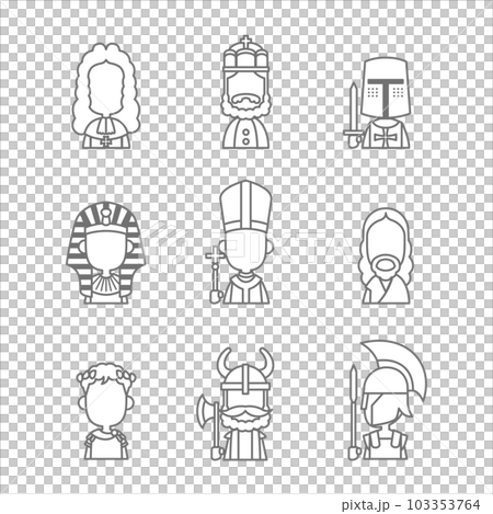World history person icon (monochrome) World history person icon (monochrome) 103353764
