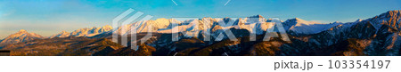 panoramic view of the Tatras Poland panoramic view of the Tatras Poland 103354197