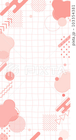 背景イラスト_メンフィス_ピンク 背景イラスト_メンフィス_ピンク 103354381