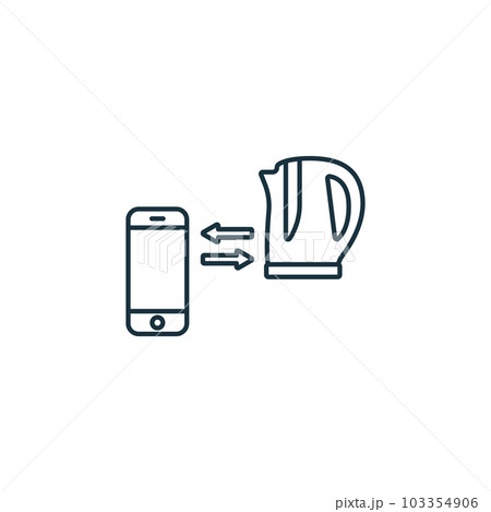 Machine to machine icon. Monochrome simple sign from digitalization collection. Machine to machine icon for logo, templates, web design and infographics. 103354906