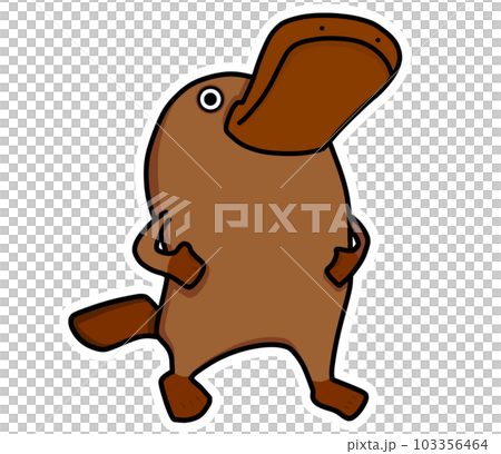 お腹をポンポン カモノハシ イラスト 103356464