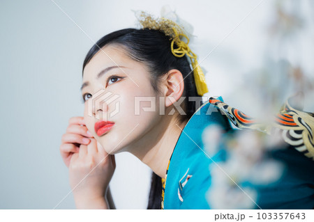 振袖　ロングヘア　 103357643