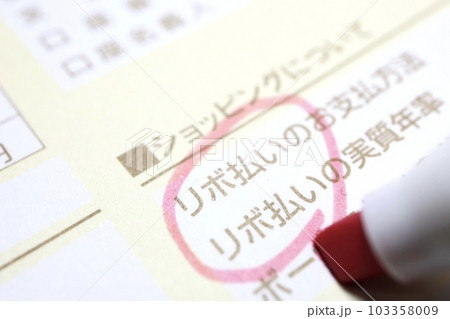 クレジットカードのリボ払いに関する記述 103358009