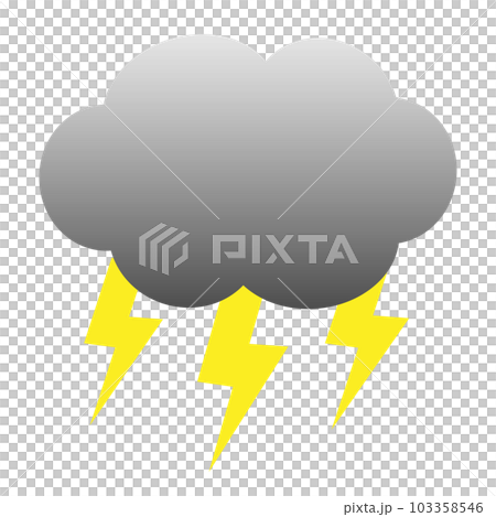 [Summer image] Lightning and rain clouds 103358546