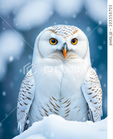 Various pictures and illustration of cute and beautiful birds, with different positions and colors with different backgrounds. bluebird, kingfisher, owl, duck, firebird, snow owl, content background 103358703