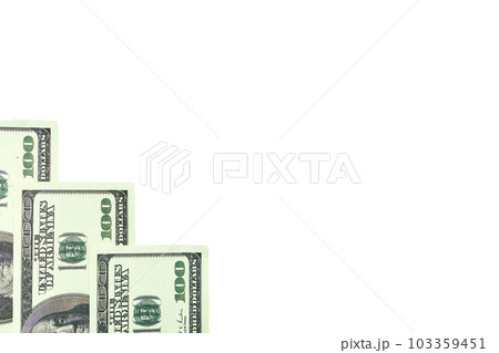 Greenish dollar bills, american money isolated on white Greenish dollar bills, american money isolated on white 103359451