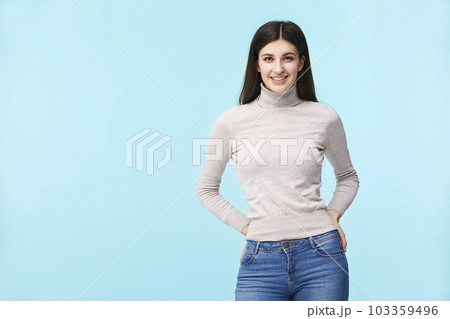 portrait of young caucasian woman 103359496