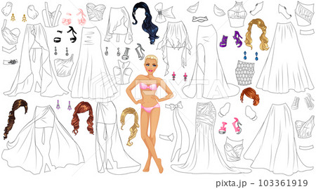 free coloring pages of paper dolls