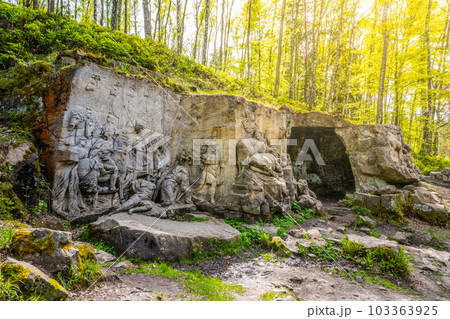 Brauns Bethlehem - natural gallery of baroque sculptures and reliefs near Kuks, Czech Republic 103363925