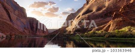 Colorado River in Glen Canyon, Arizona, United States of America. Colorado River in Glen Canyon, Arizona, United States of America. 103363946