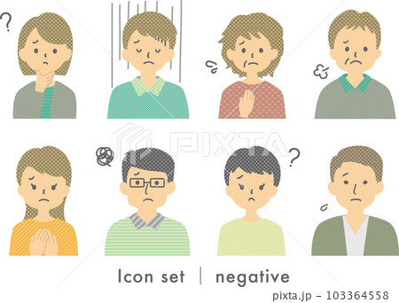 表情: 困る大人　セット 103364558