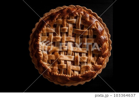 Pie top view. Pastry recipe. Generate Ai Pie top view. Pastry recipe. Generate Ai 103364637