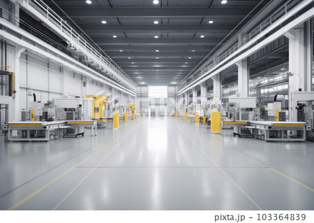 Industrial hall. Machinery worker plant. Generate Ai 103364839