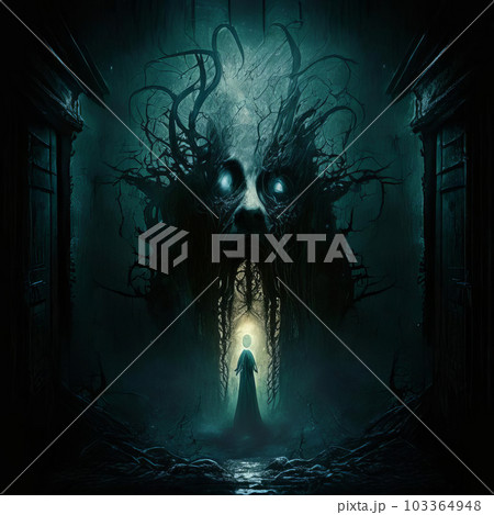 Nightmare, horror, nightmare. Generative AI 103364948