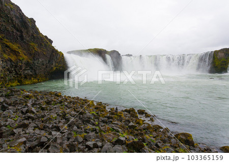 Godafoss falls in summer season view, Iceland Godafoss falls in summer season view, Iceland 103365159