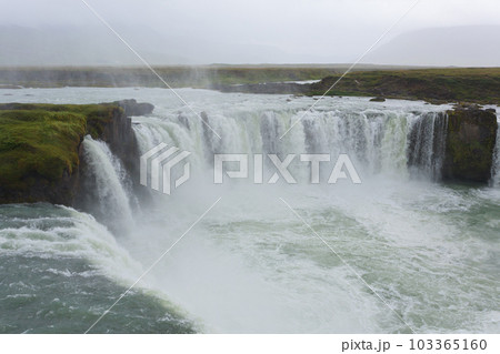 Godafoss falls in summer season view, Iceland Godafoss falls in summer season view, Iceland 103365160