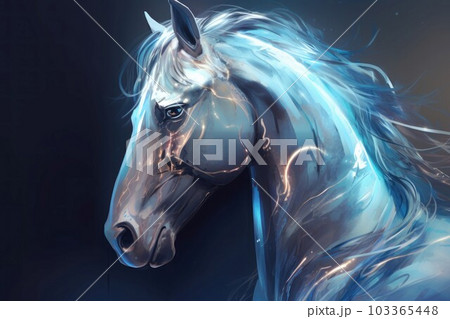 Abstract energy horse. Artistic animal. Generate Ai Abstract energy horse. Artistic animal. Generate Ai 103365448