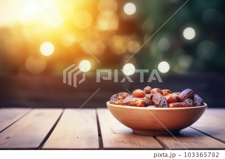 Dates fruit in sun light. Sweet vitamin. Generate Ai Dates fruit in sun light. Sweet vitamin. Generate Ai 103365782
