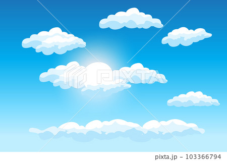 Cloud Background Design, Sky Landscape Illustration, Decoration Vector, Banners And Posters 103366794