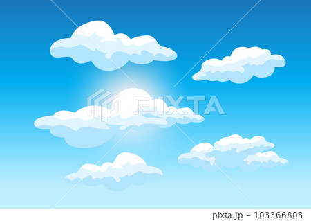 Cloud Background Design, Sky Landscape Illustration, Decoration Vector, Banners And Posters 103366803