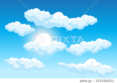 Cloud Background Design, Sky Landscape Illustration, Decoration Vector, Banners And Posters 103366832