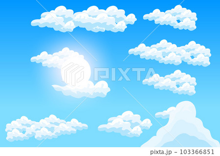 Cloud Background Design, Sky Landscape Illustration, Decoration Vector, Banners And Posters 103366851