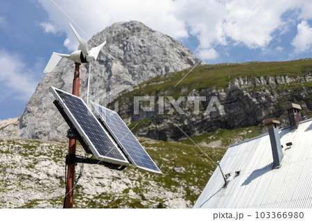 solar electric panels and wind power generator solar electric panels and wind power generator 103366980