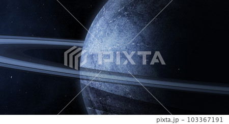 Aliens Planet with planetary rings. 103367191