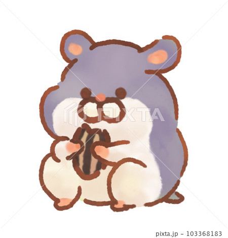 ハムスター_サファイアブルー_01のイラスト素材 [103368183] - PIXTA