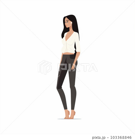 大人女性の立ち姿のイラスト 103368846