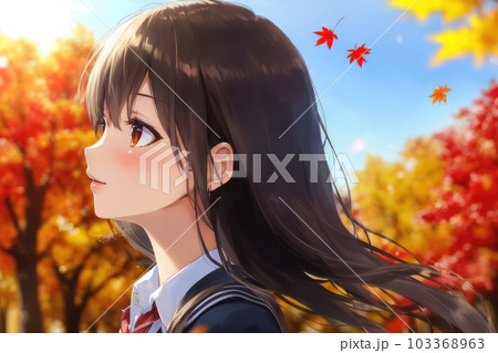 《AI画像》ポートレート　秋イメージ 103368963